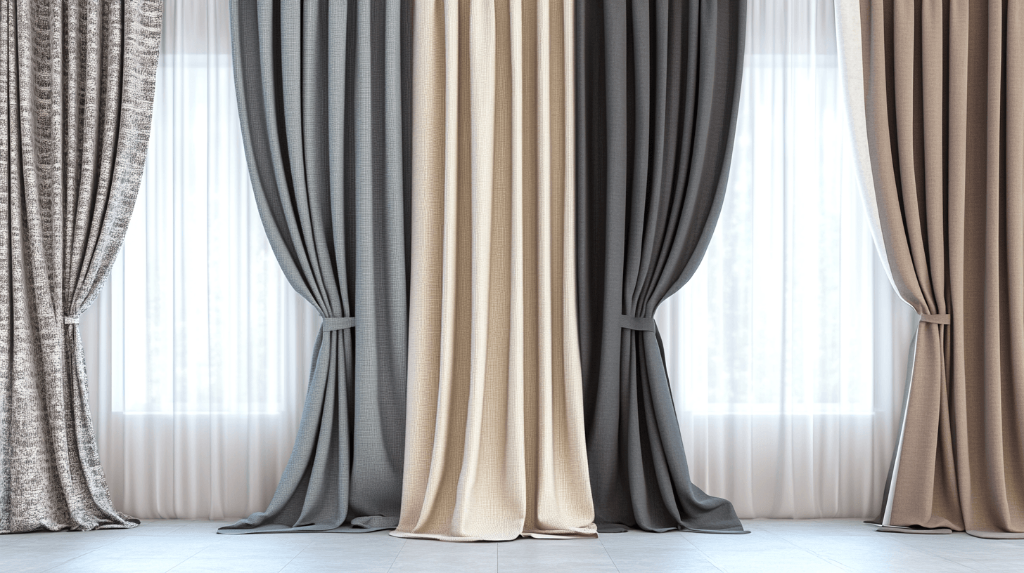 Materiales y texturas para cortinas de colores