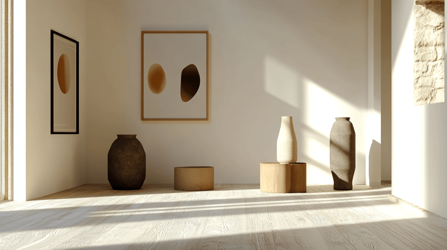 Acentos decorativos en estilo minimalista
