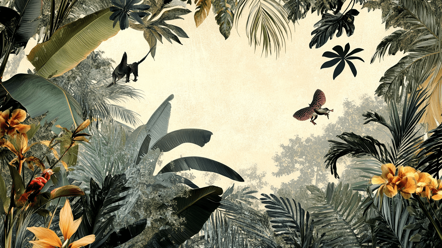 Decoración de paredes en estilo jungla
