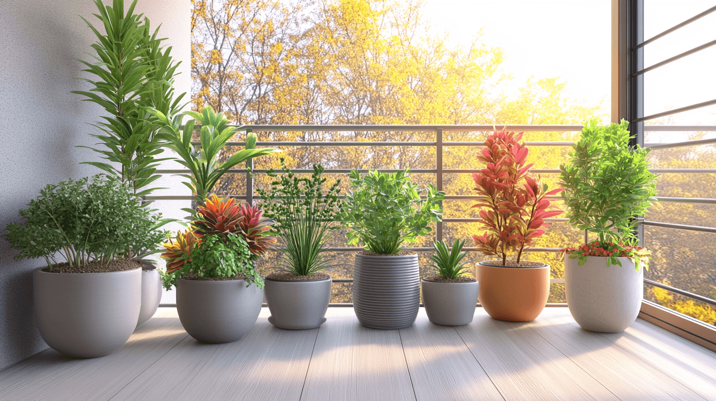 Plantas en macetas de fácil cuidado para balcón y terraza