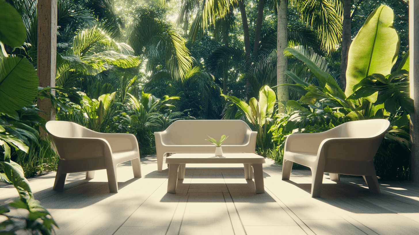 Muebles de jardín de plástico: Ligeros, duraderos y fáciles de mantener