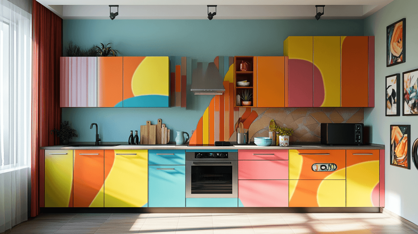 Conceptos de color atrevidos para cocinas creativas