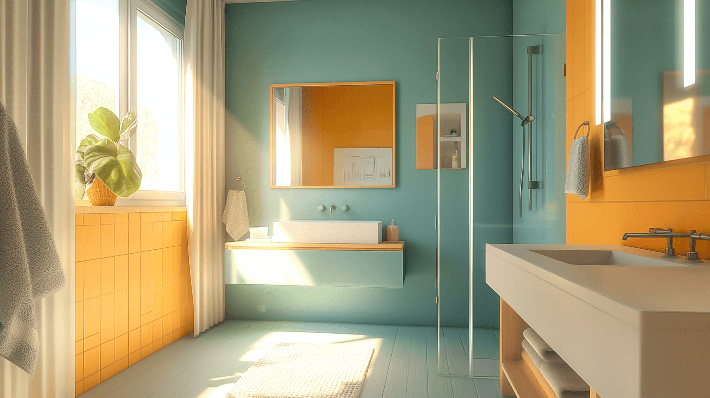 Baño de estilo escandinavo: Colores claros y líneas limpias