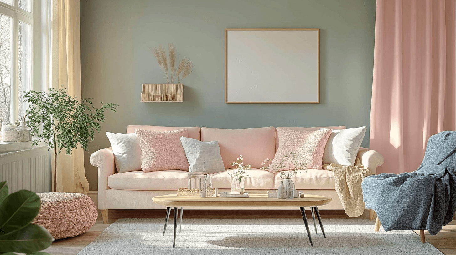 Paletas de colores y materiales en estilo Nordic Vintage