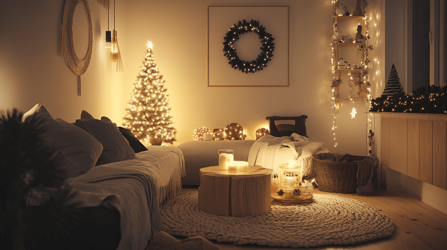 Decoración navideña escandinava: Minimalista y festiva