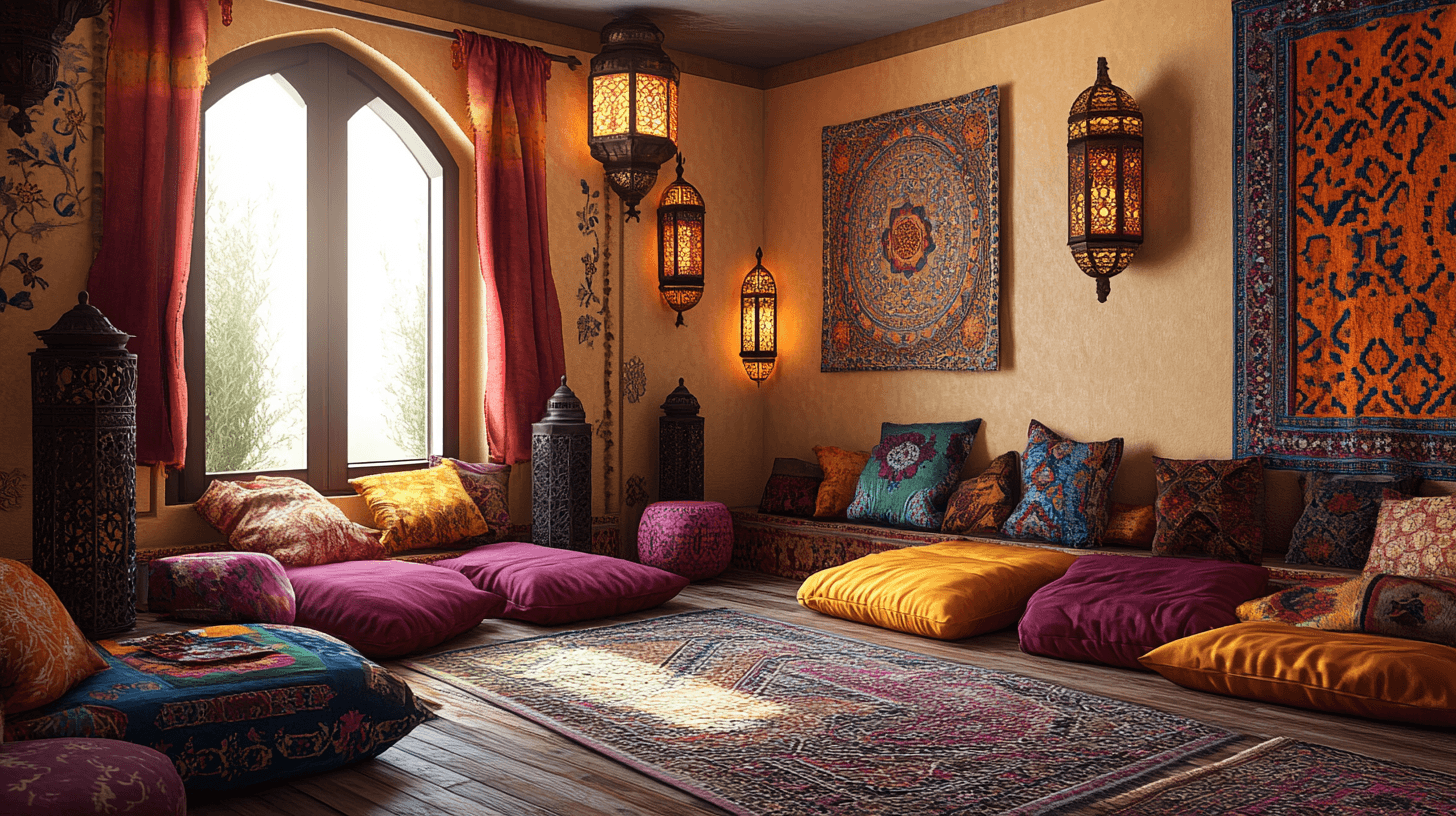 Decoración de estilo oriental: colores y patrones