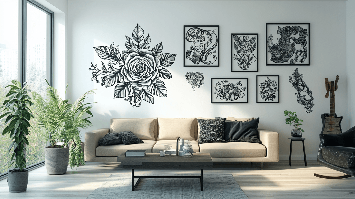 Tatuajes de pared: Posibilidades creativas para decorar paredes
