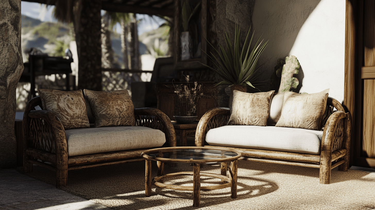 Muebles de estilo desértico: Materiales naturales y tonos cálidos