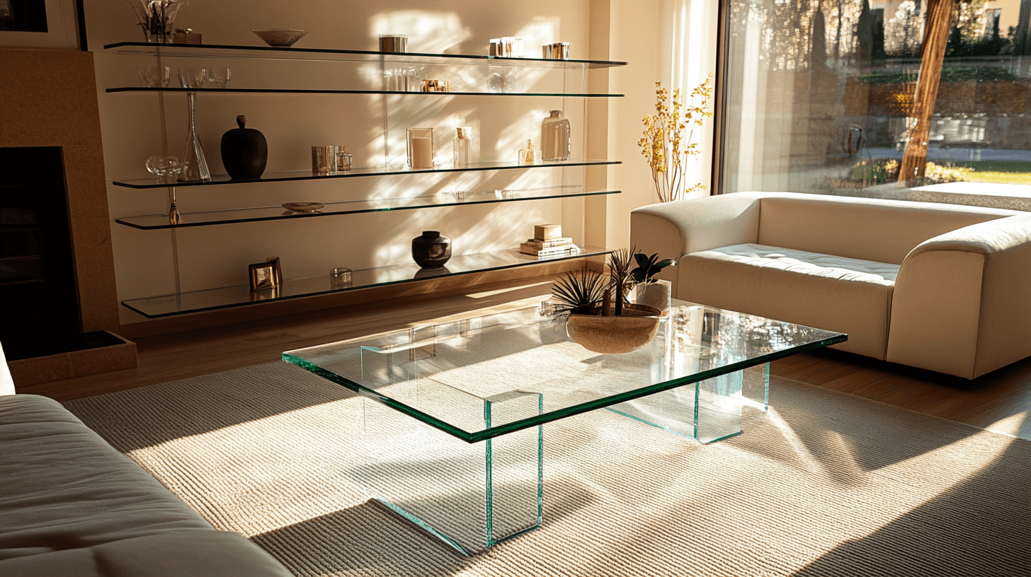 Muebles de vidrio: Añadir acentos elegantes