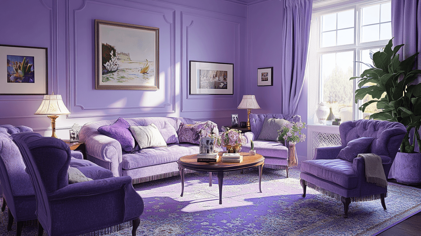 Diseño de color con violeta