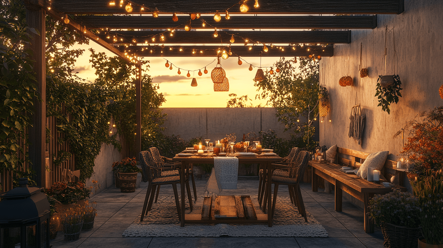 Diseñar un área de comedor al aire libre: Comidas acogedoras al aire libre