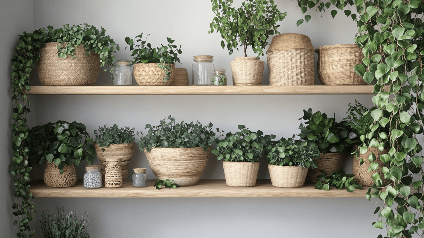 Integrar plantas y materiales naturales