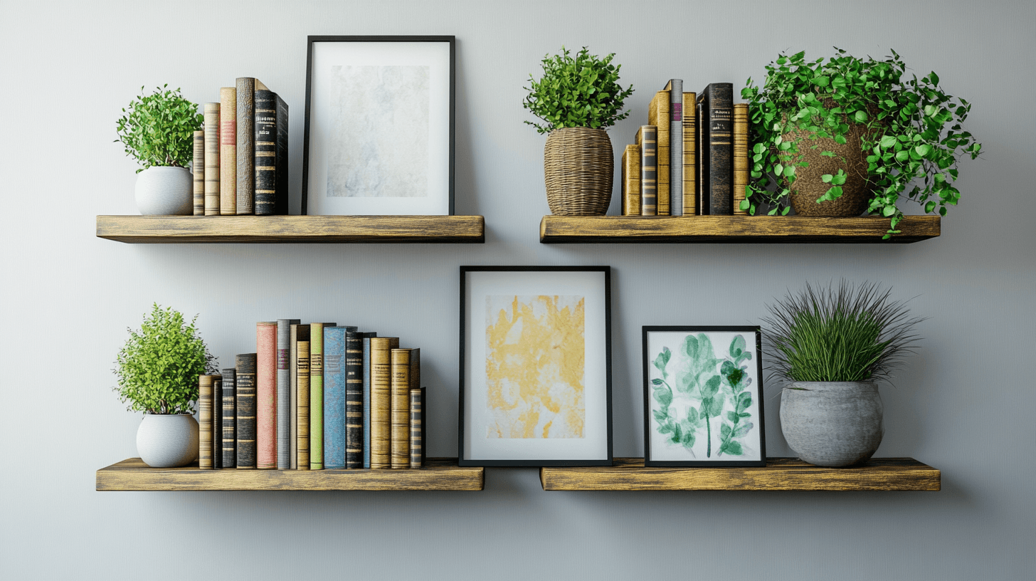 Usos creativos de estanterías de pared