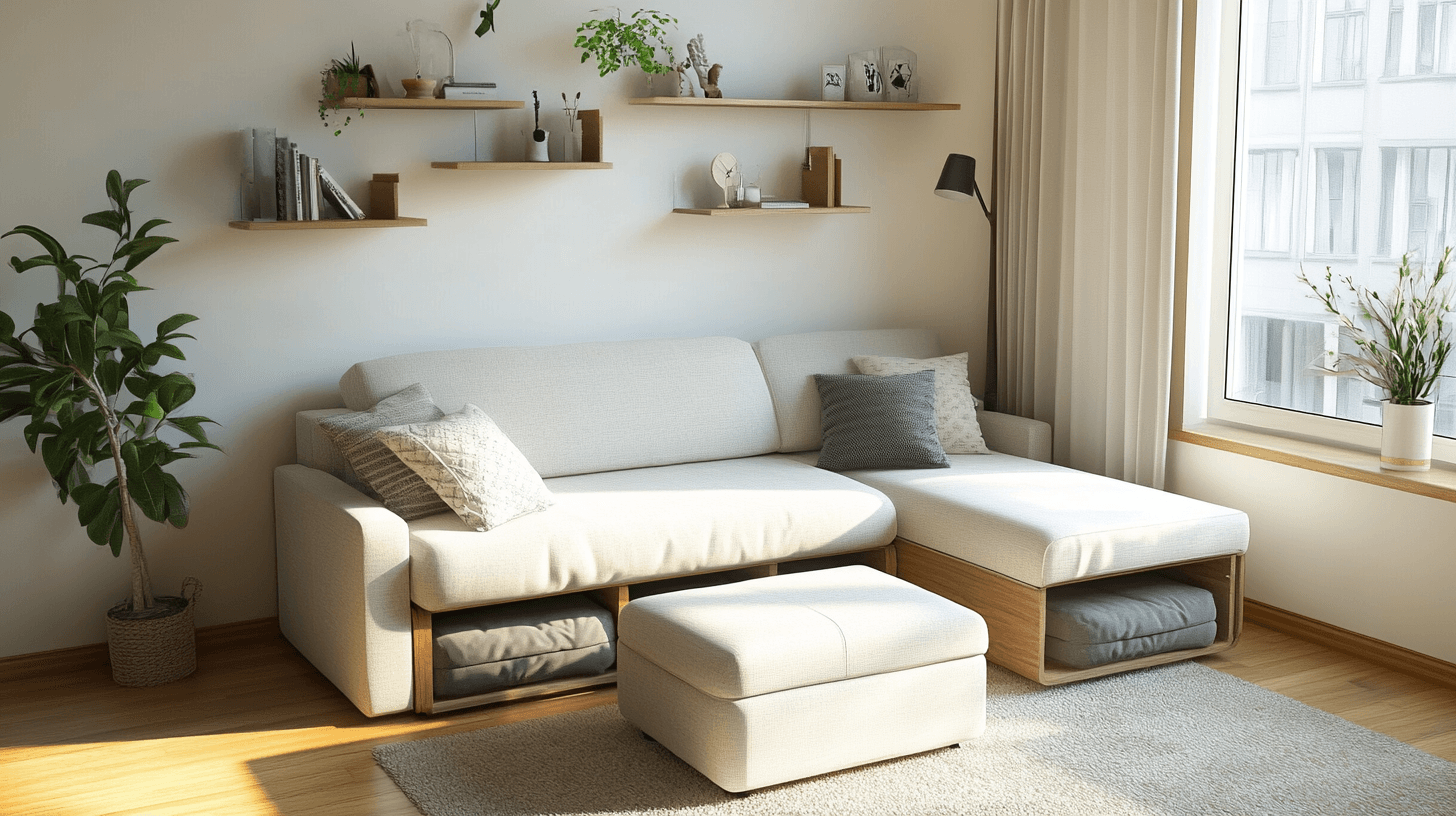 Muebles multifuncionales para más espacio de almacenamiento