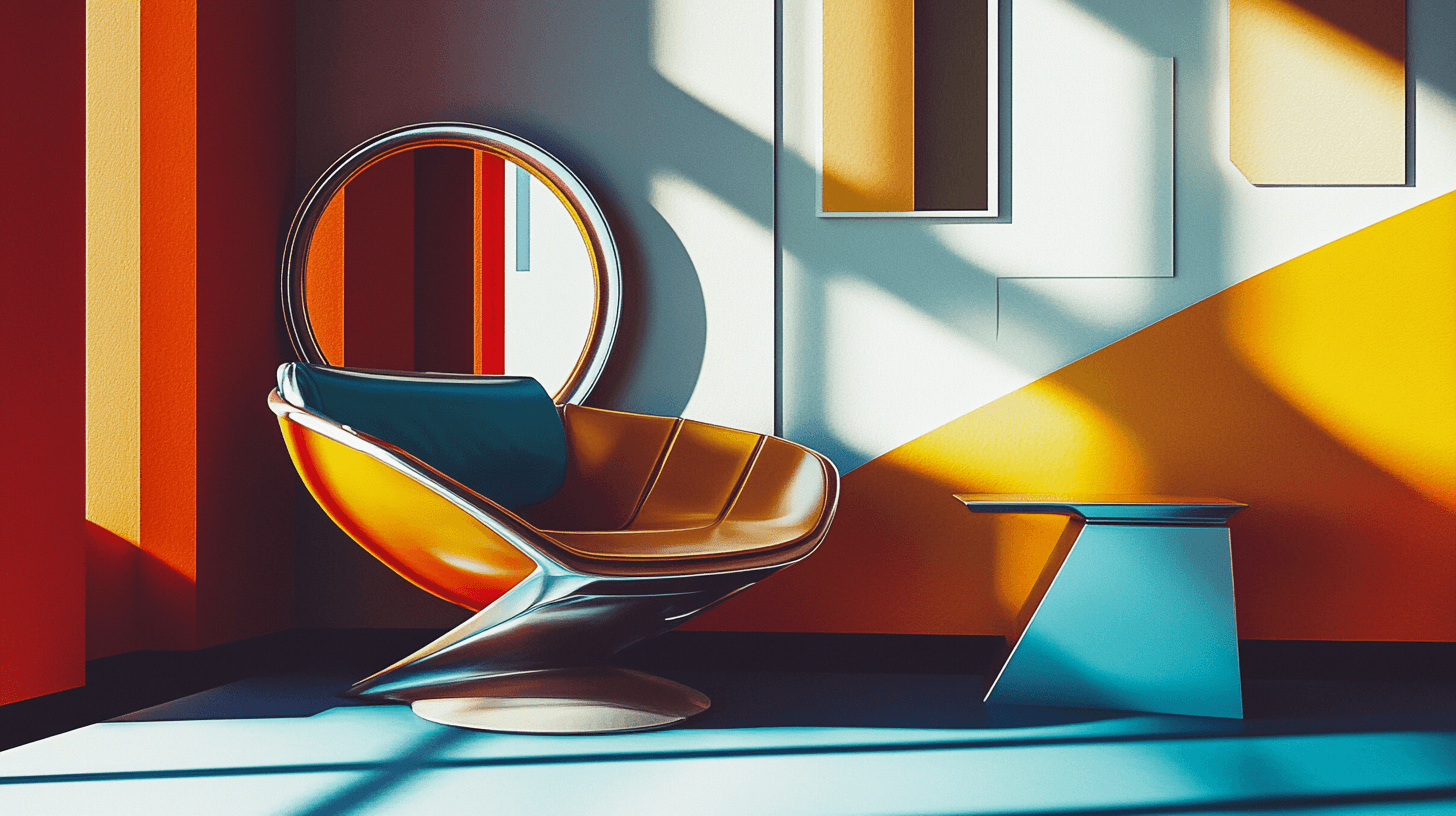 Elementos decorativos en Retro Futurism