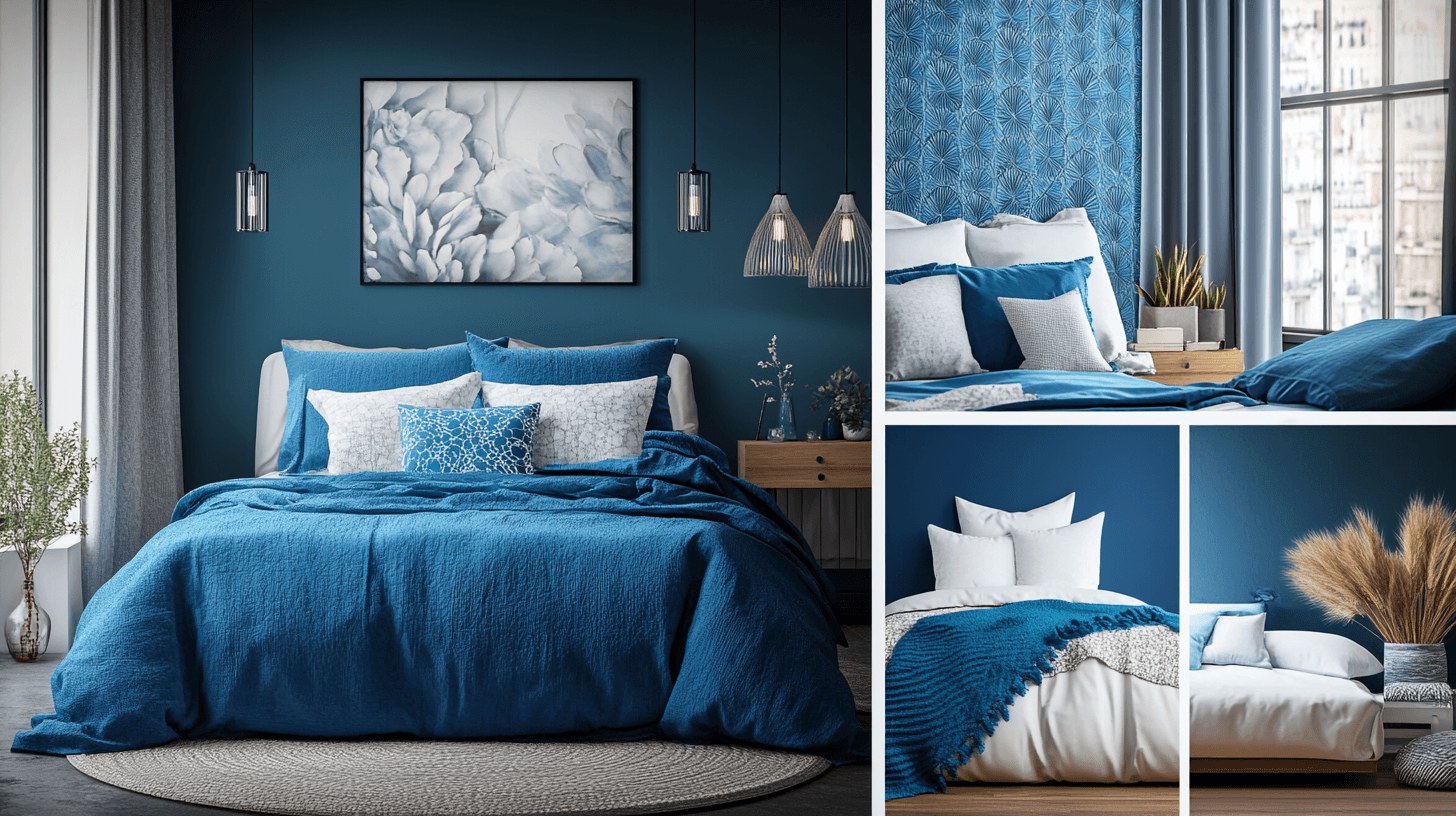 Combinaciones de colores y estilos para dormitorios azules