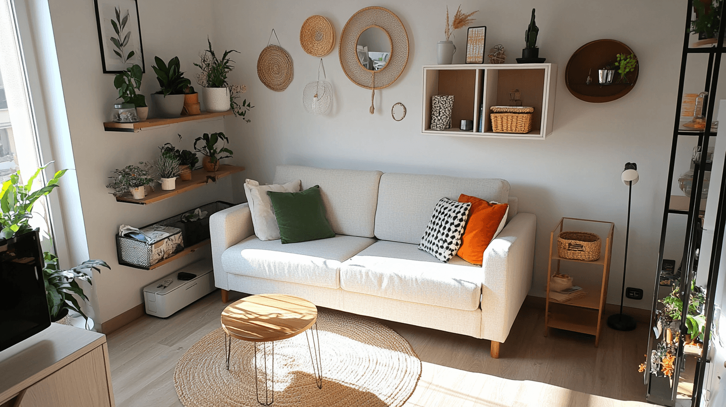 Ideas creativas para salas de estar pequeñas: almacenamiento y diseño