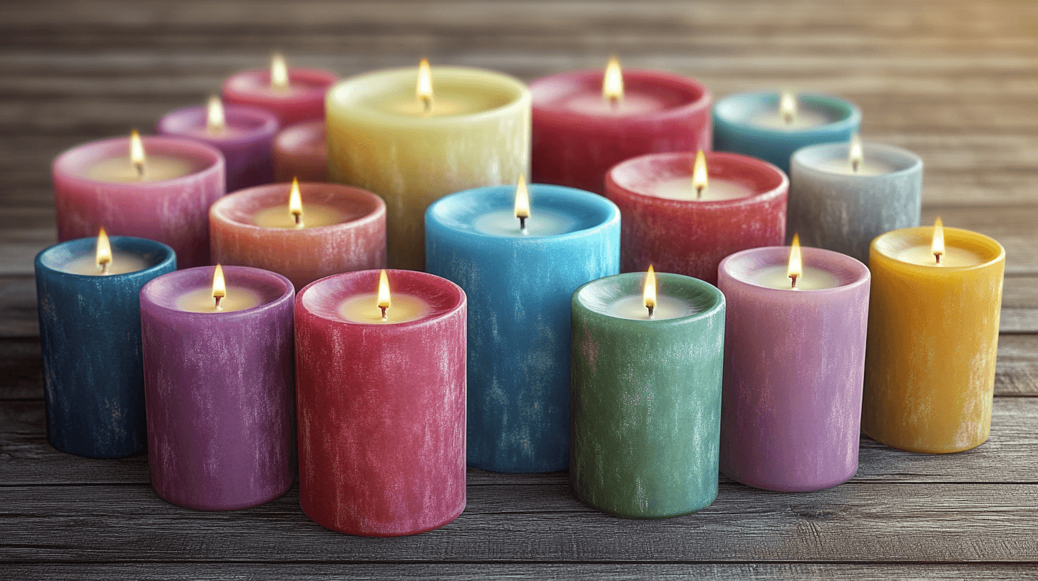 Velas de colores como parte de un estilo de vida