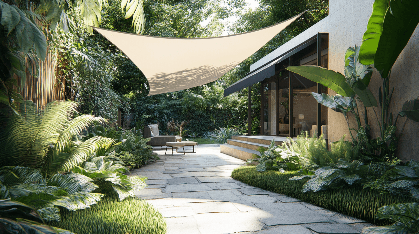 Protección solar en el jardín: toldos, velas de sombra y más.