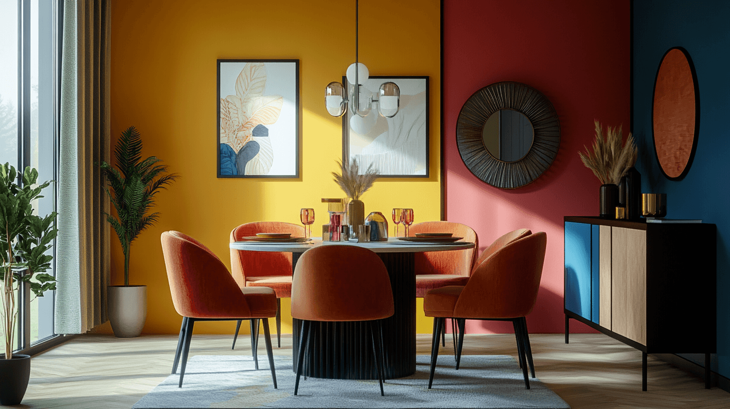 Colores intensos en el comedor: energía y alegría de vivir al comer