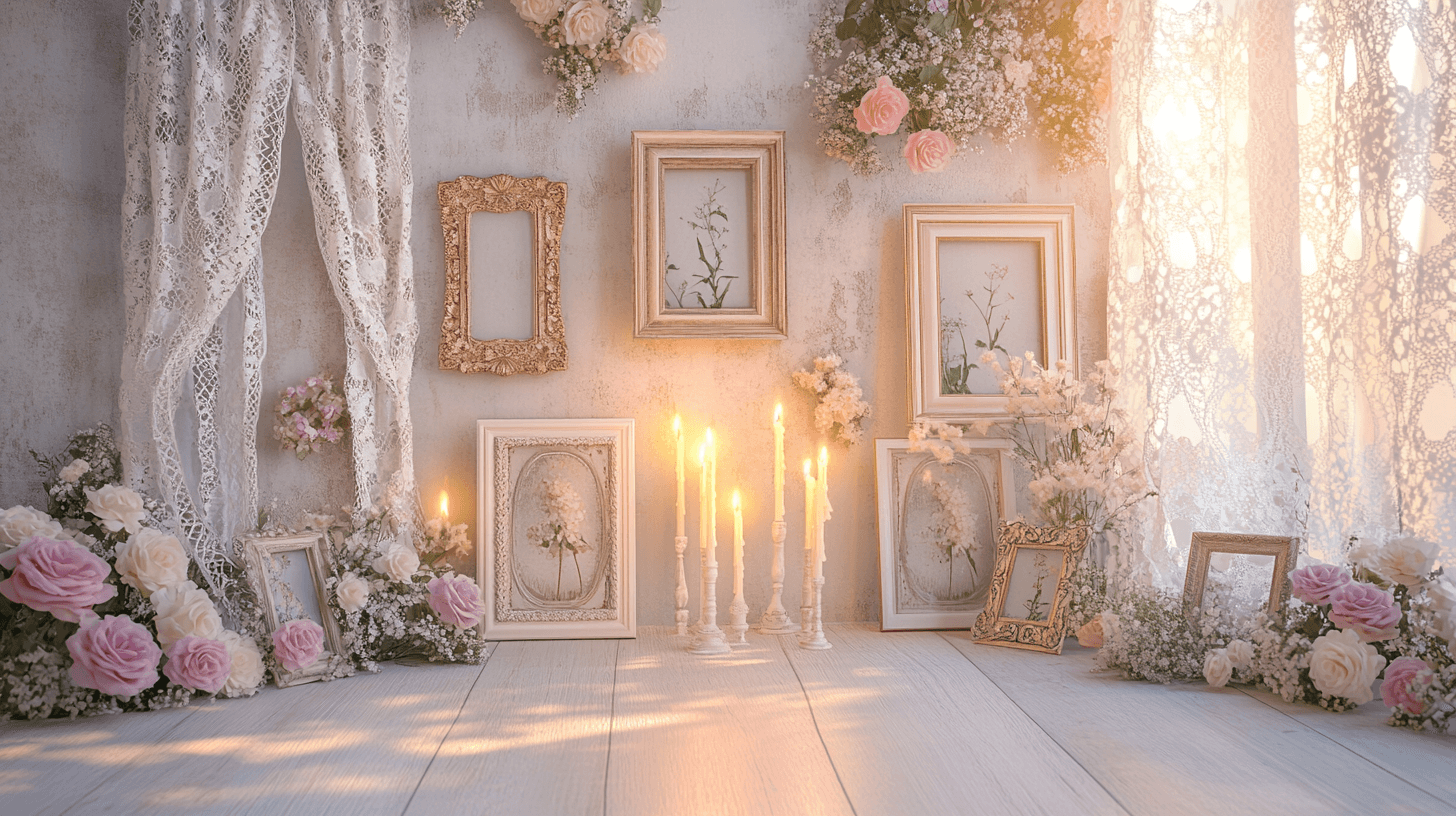 Decoración de estilo romántico: flores, velas y más