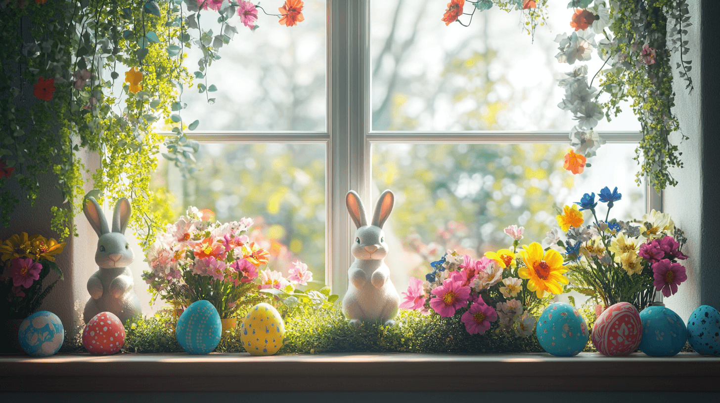 Decoraciones de ventanas para acentos primaverales