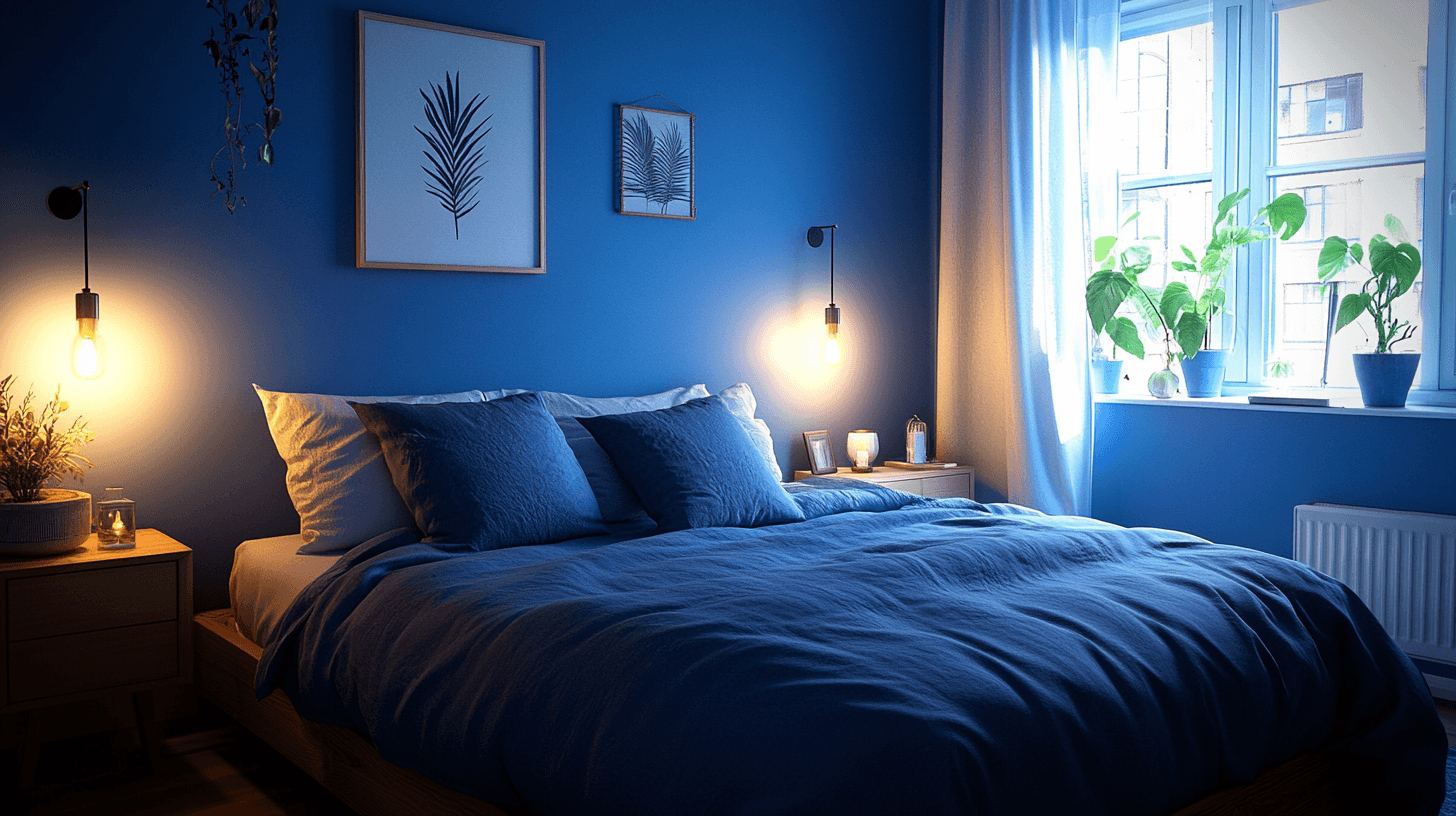 El efecto calmante del azul en el dormitorio