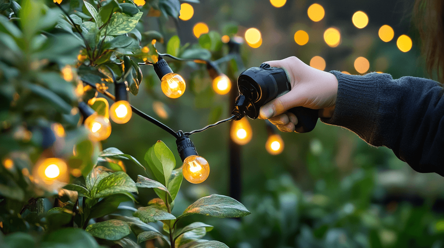 Cuidado y mantenimiento de guirnaldas de luces de jardín