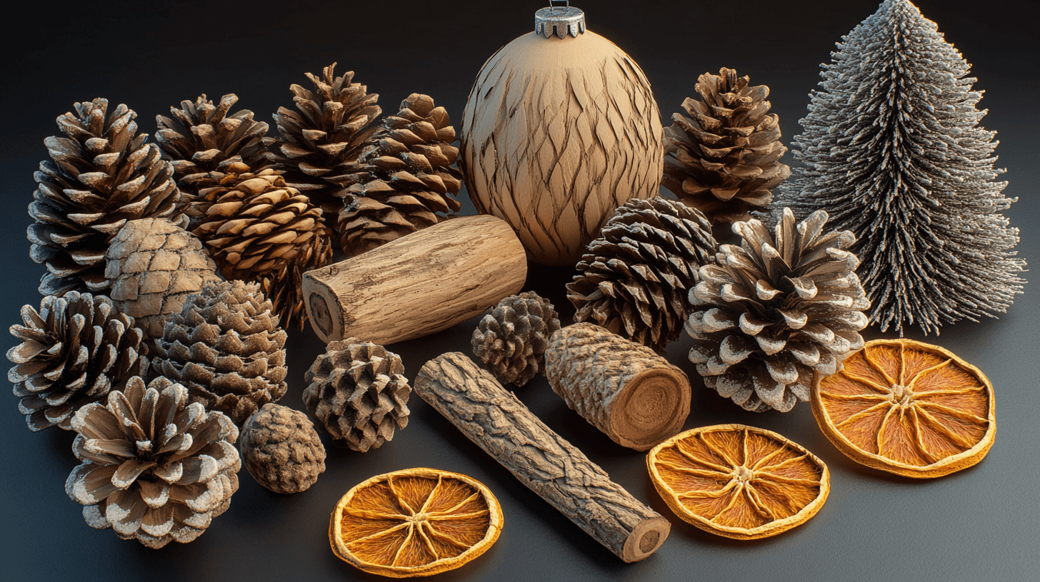 Materiales naturales para una decoración navideña ecológica