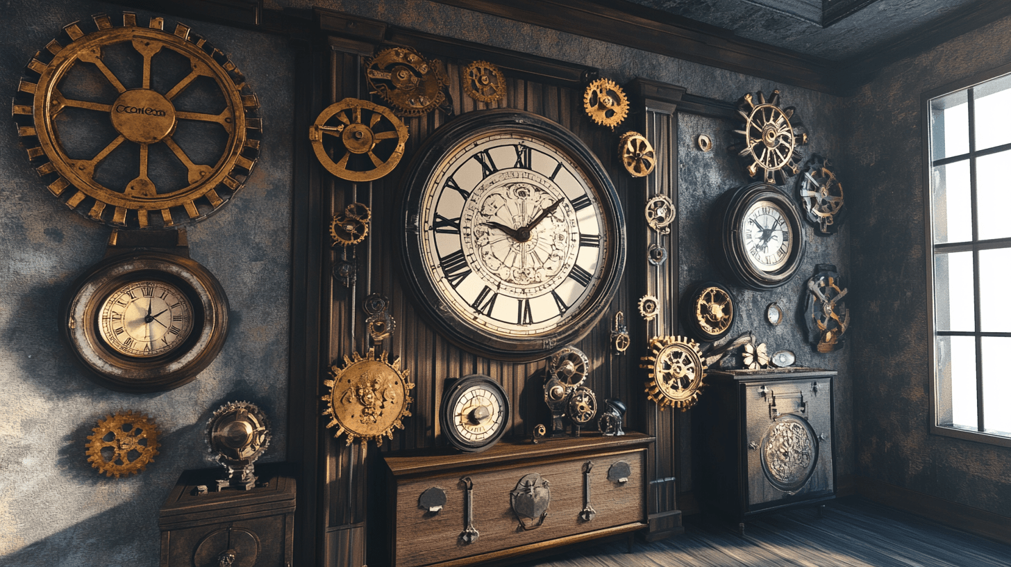 Decoración al estilo Steampunk: engranajes, relojes y más
