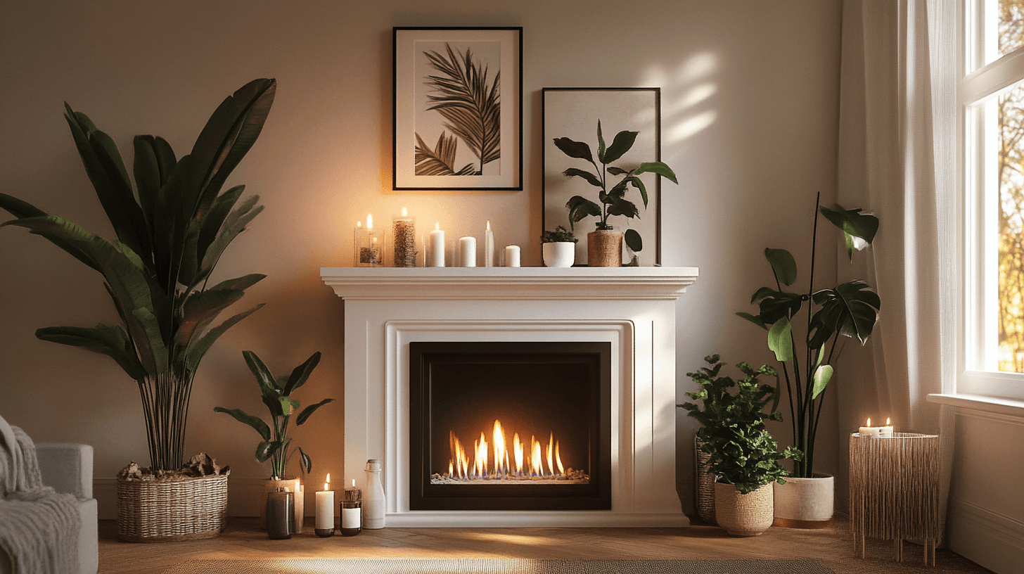 Ideas de decoración alrededor de la chimenea