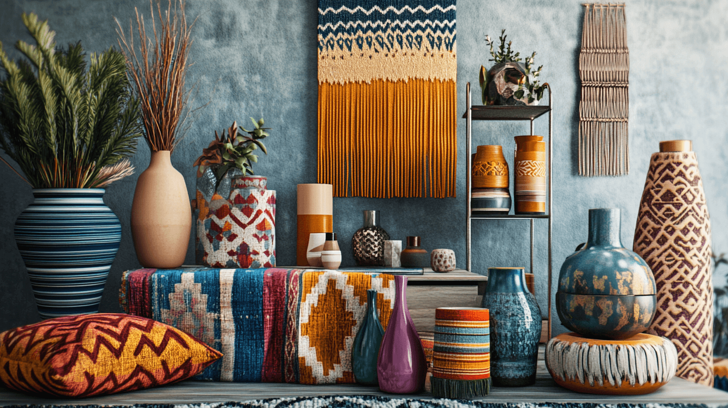 Decoraciones y accesorios para el estilo Boho-Mid-Century