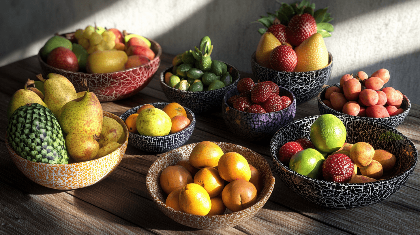 Cuencos de frutas decorativos: la funcionalidad se encuentra con el diseño