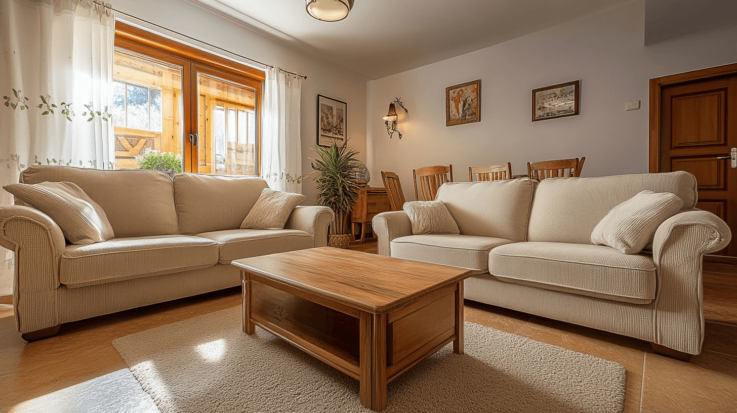 Beige y madera: combinaciones naturales para más comodidad