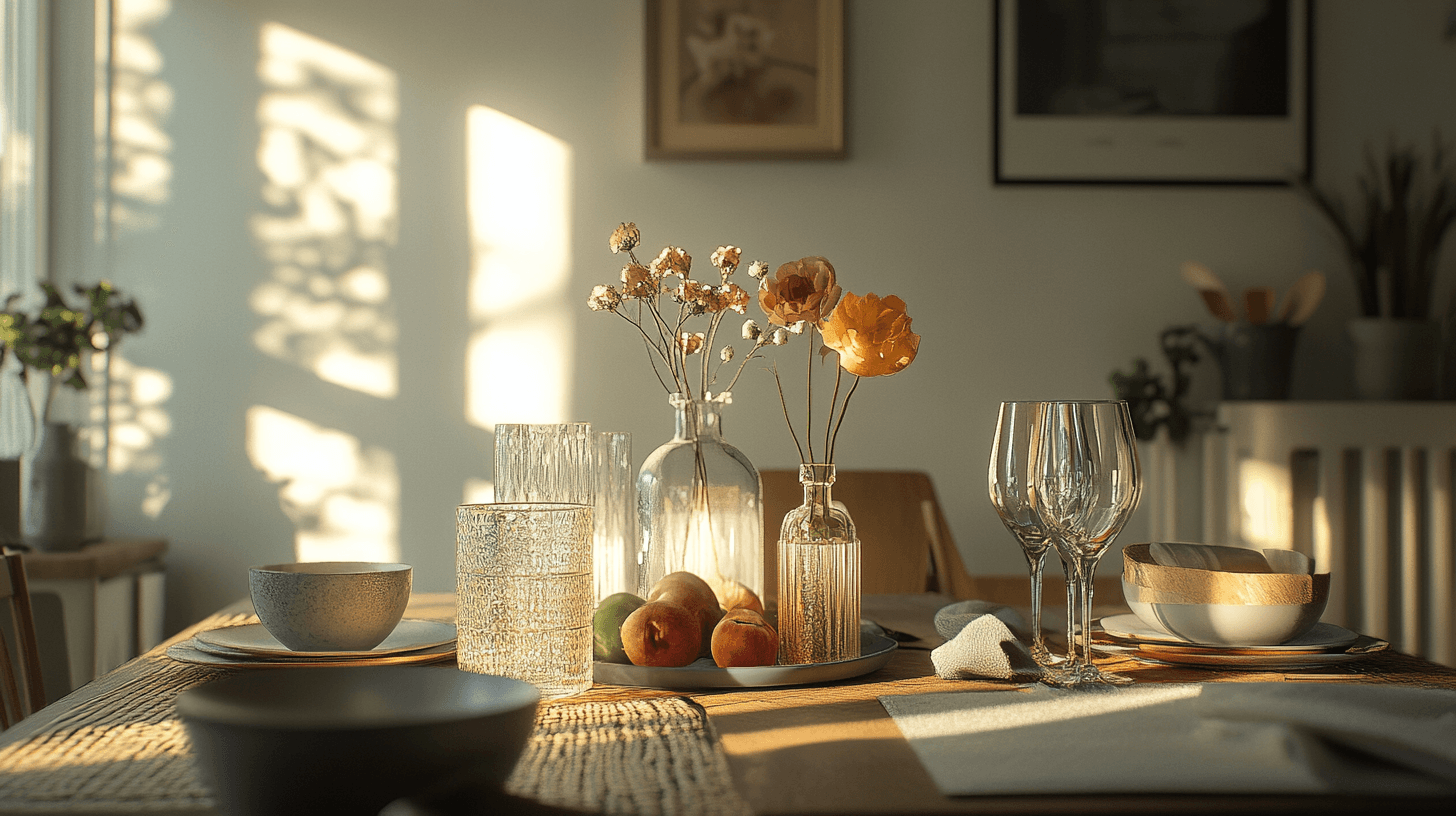 Decoración elegante para el comedor
