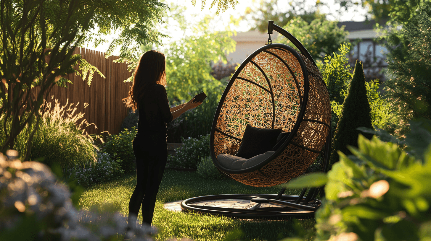 Elegir la silla colgante adecuada para tu espacio exterior