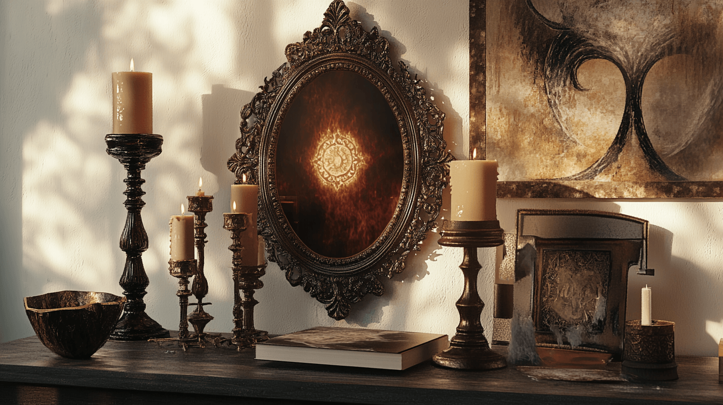 Elementos decorativos: Detalles artísticos y acentos místicos