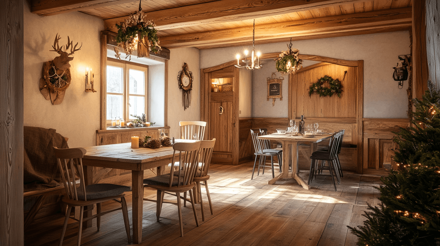 Comedor de estilo rústico: combinar comodidad y naturaleza