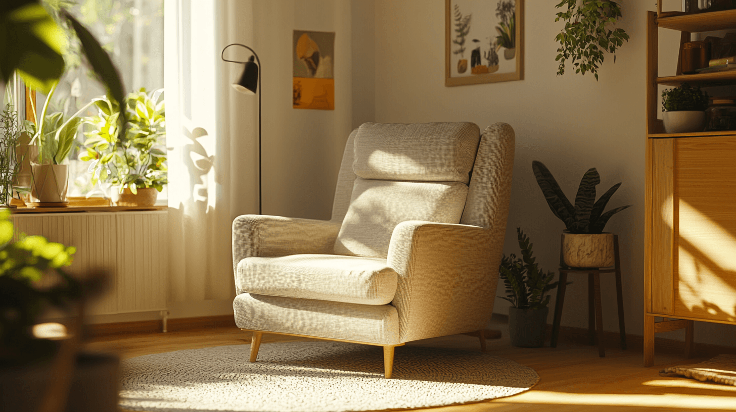 Sillón en estilo escandinavo: Minimalismo se encuentra con comodidad