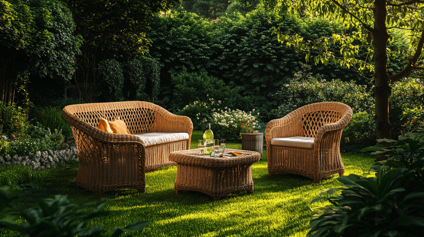 Muebles de jardín de mimbre: redescubrir materiales naturales