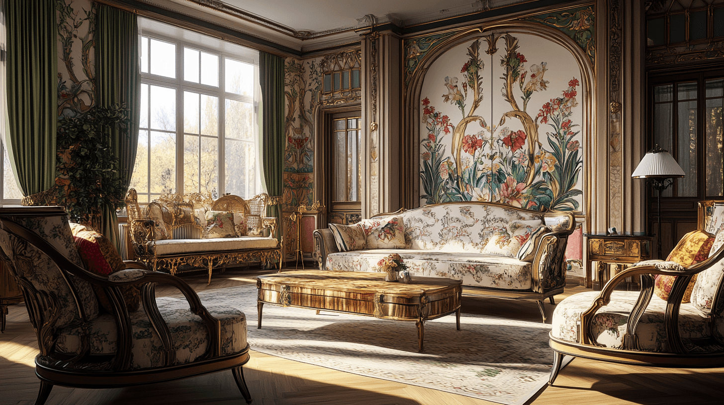 Art Nouveau: Estilo de vida artístico con motivos florales