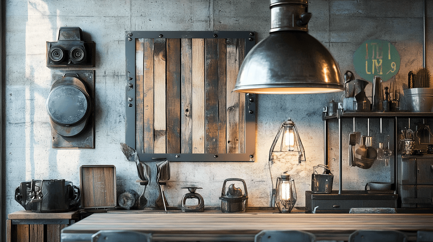 Elementos decorativos para el estilo Rustic Industrial