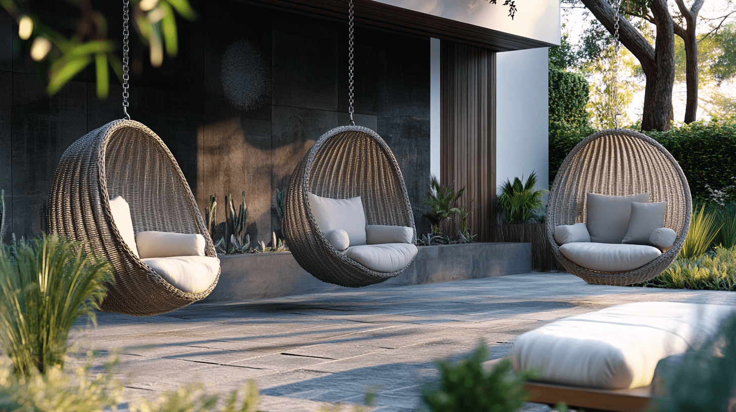 Soluciones de asiento innovadoras: sillas colgantes y muebles lounge