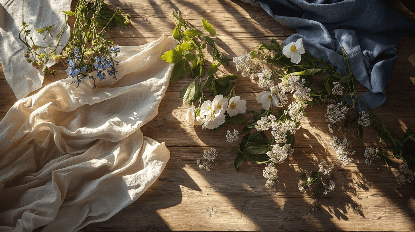 Materiales naturales para la mesa de verano