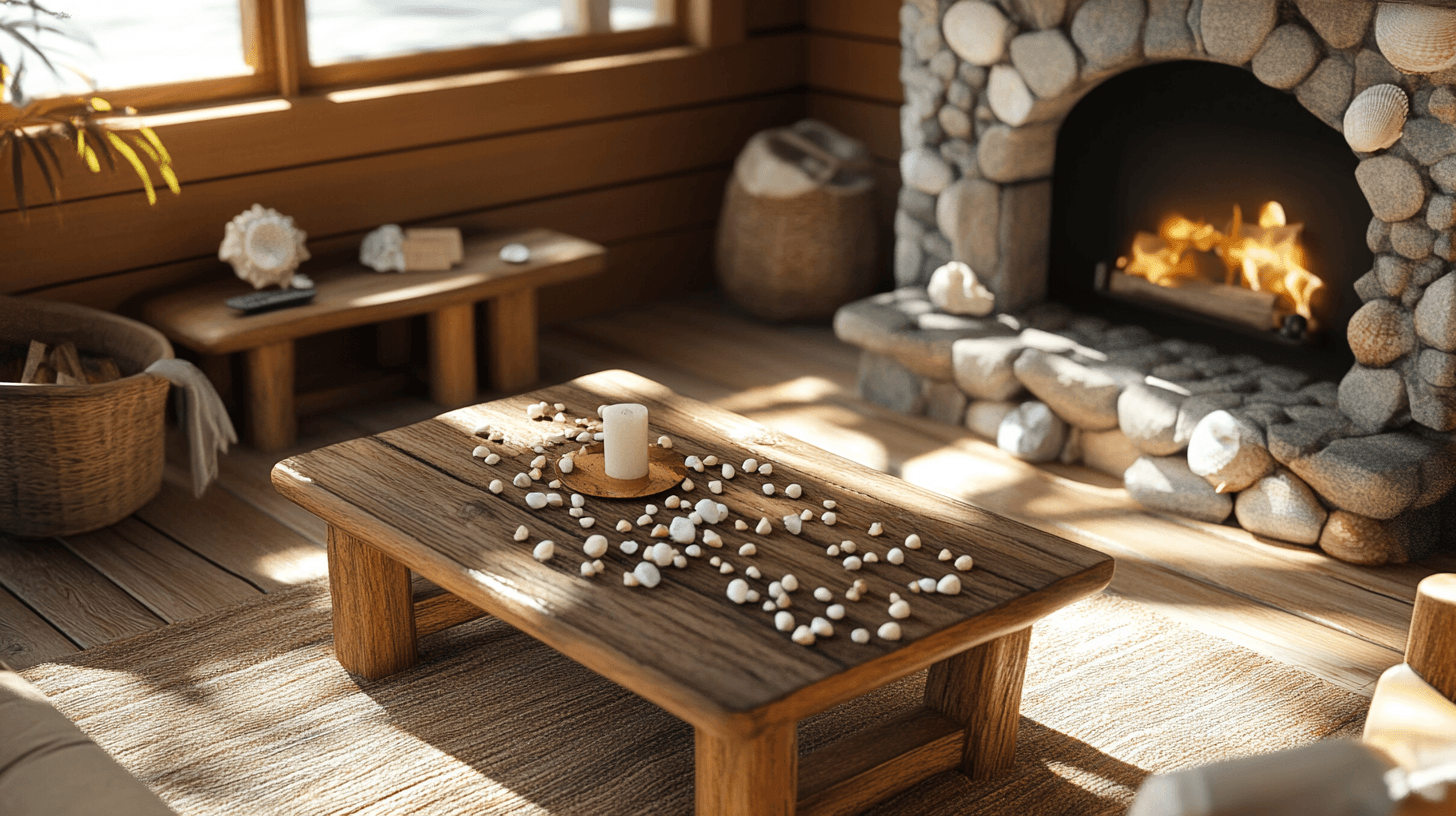 Decoración con materiales naturales: madera, piedra y conchas