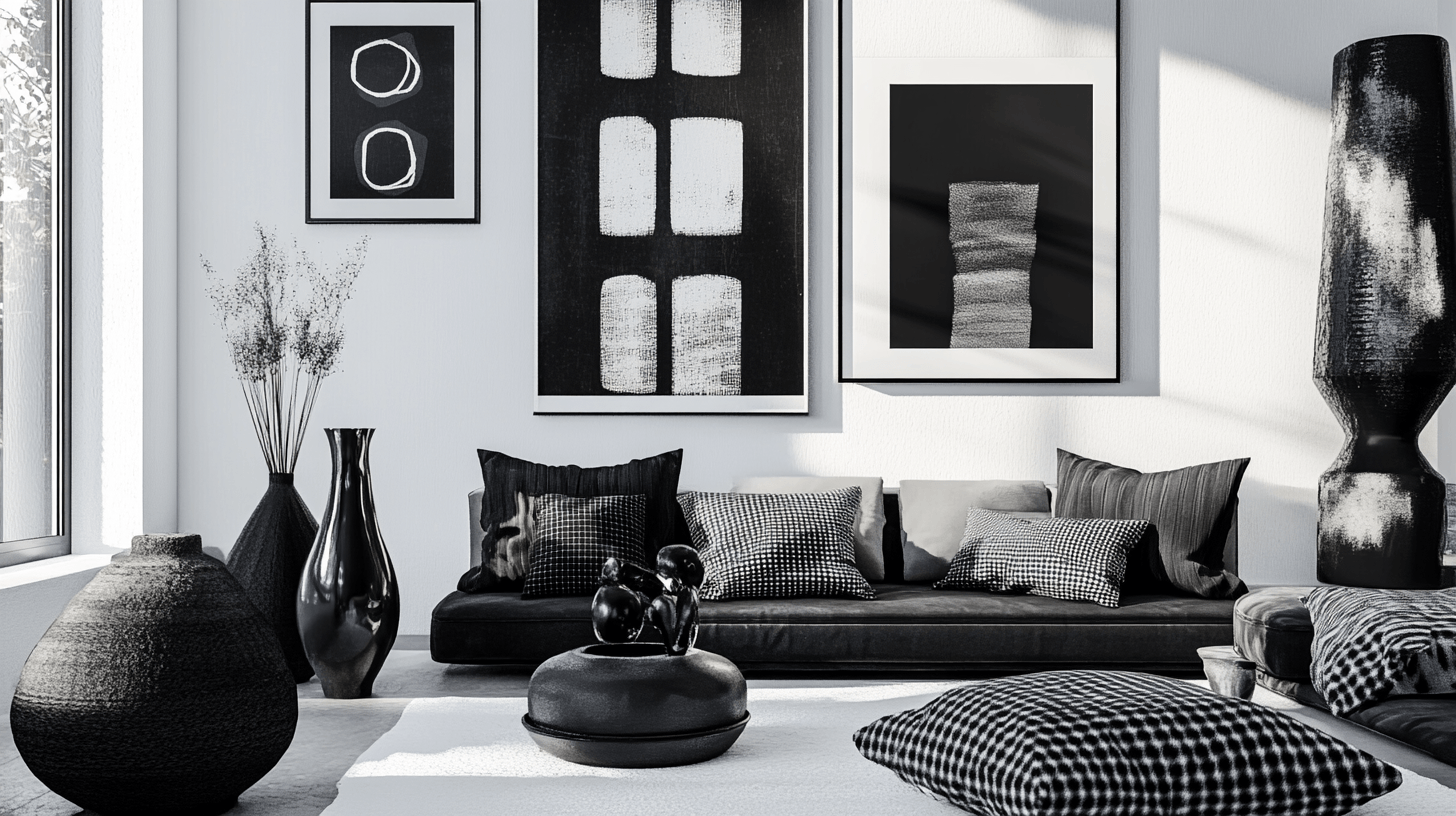 Decoración en blanco y negro: establecer acentos elegantes
