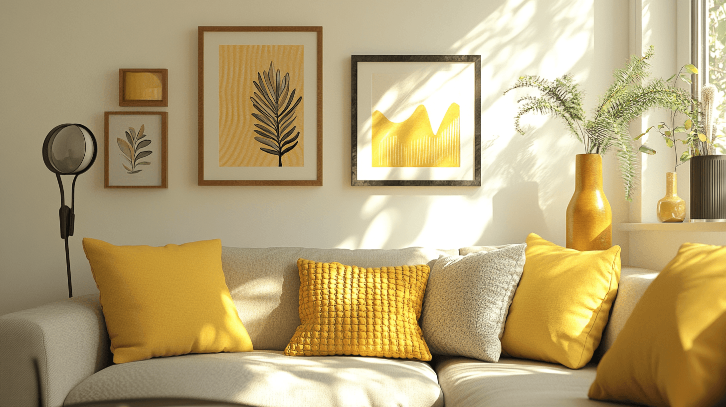 Acentos decorativos en amarillo: frescura y energía