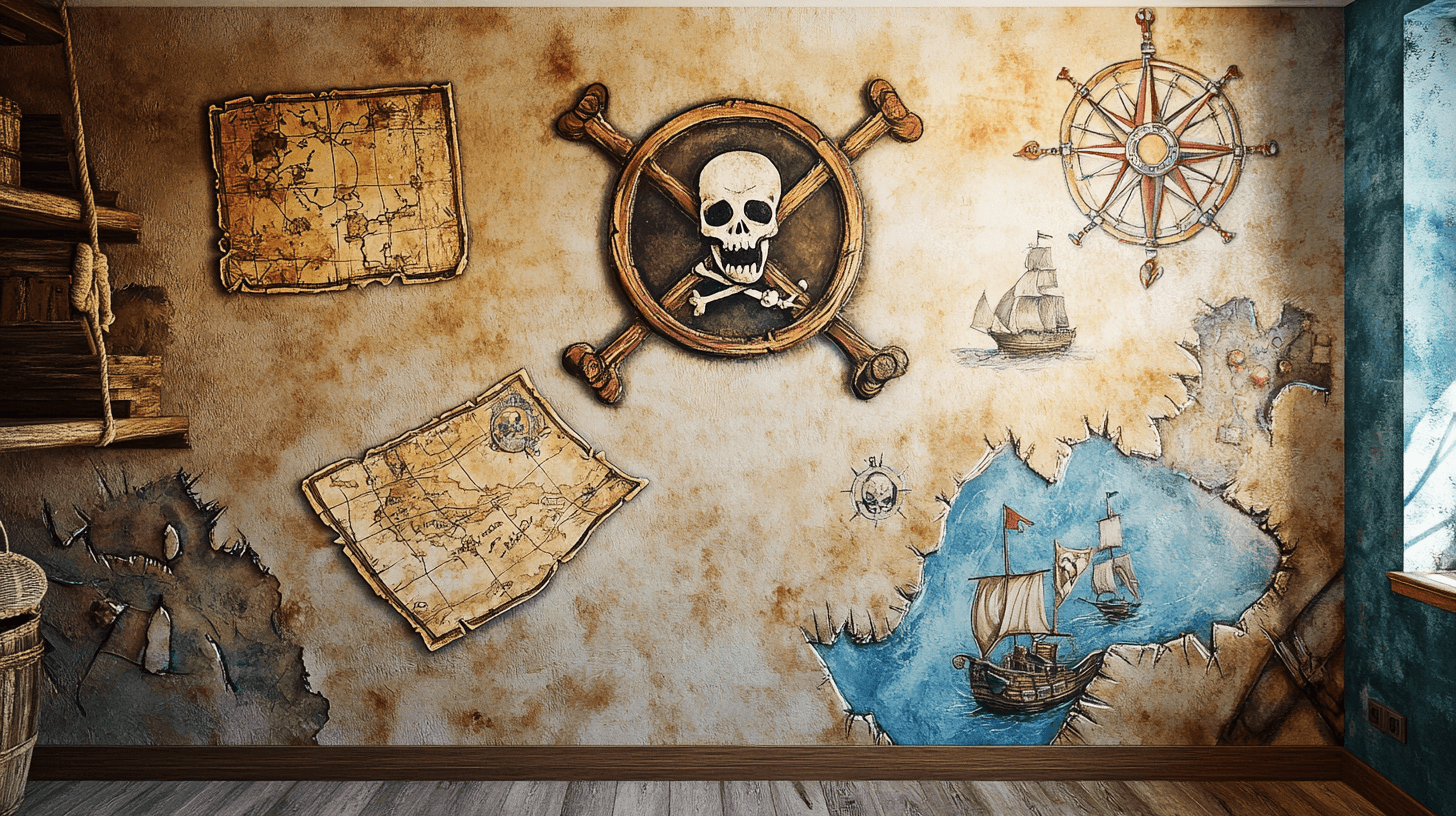 Decoración de paredes: Ideas creativas para pequeños piratas