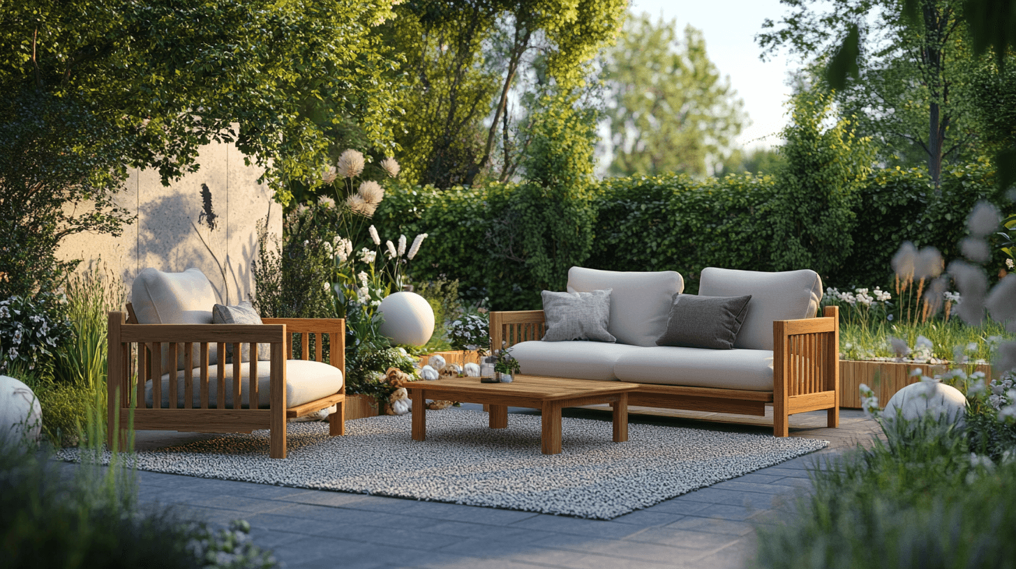 Ideas de diseño elegantes con muebles de jardín de madera