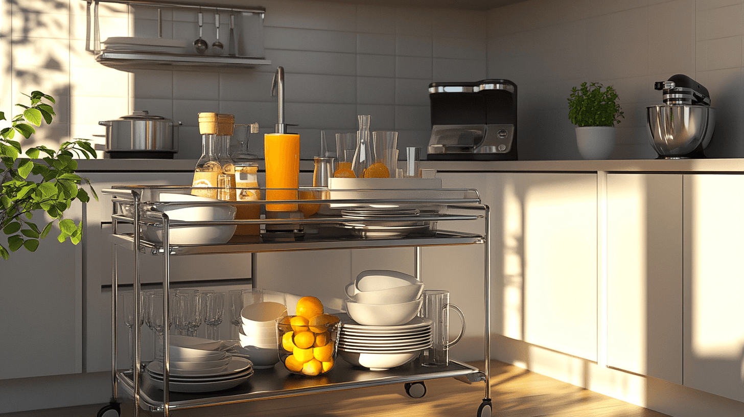 Práctico servido: Carrito de servicio para cocina y comedor